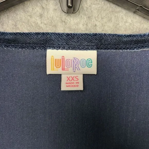 Brand NEW LuLaRoe Nicole XXS Dress‎ Dark Blue Velvet - Picture 4 of 9